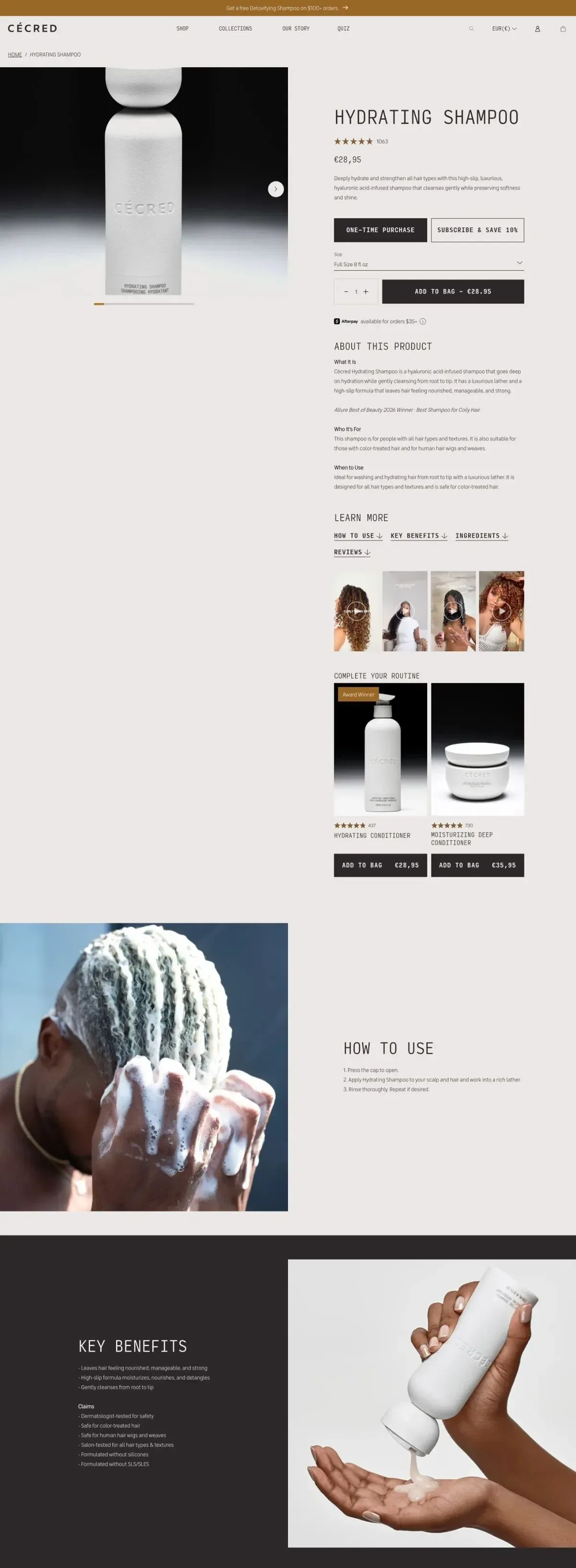 Cécred — Hydrating Shampoo