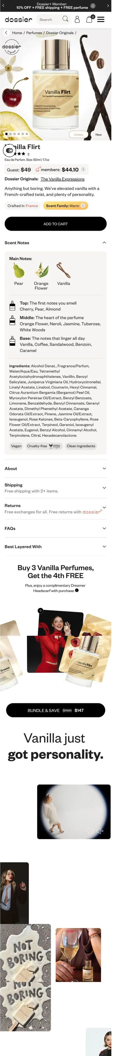 Dossier Dossier Originals — Vanilla Flirt mobile