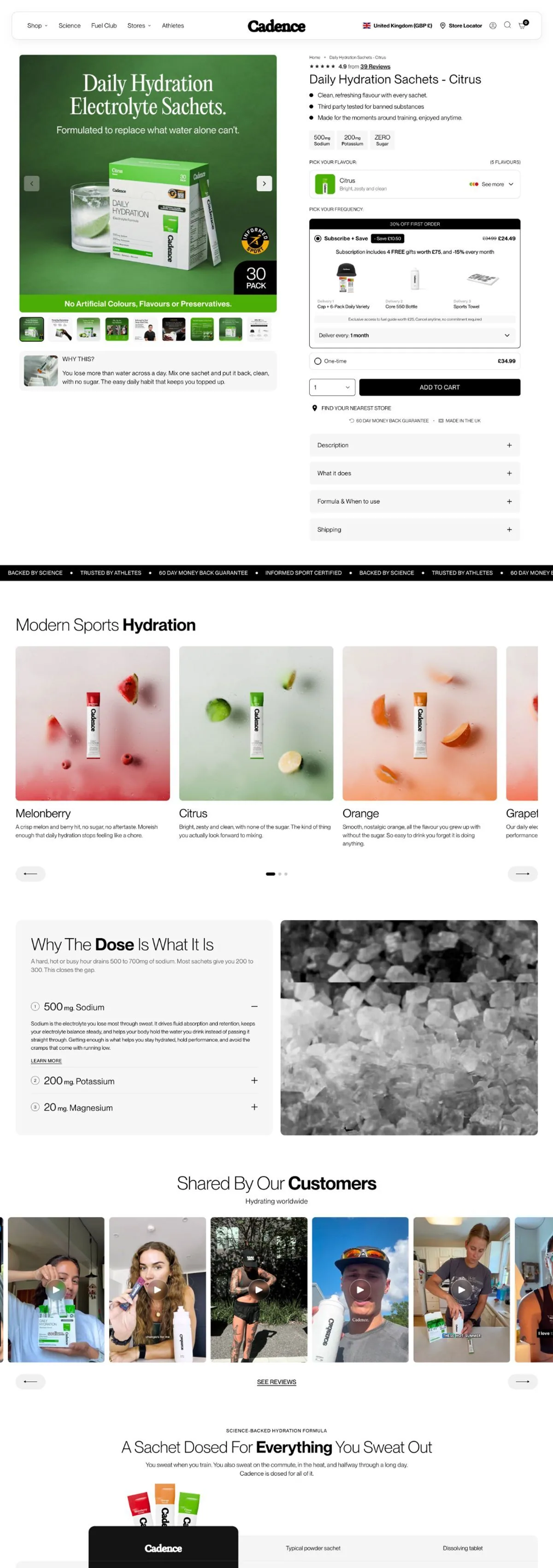Sachets — Daily Hydration Sachets - Citrus