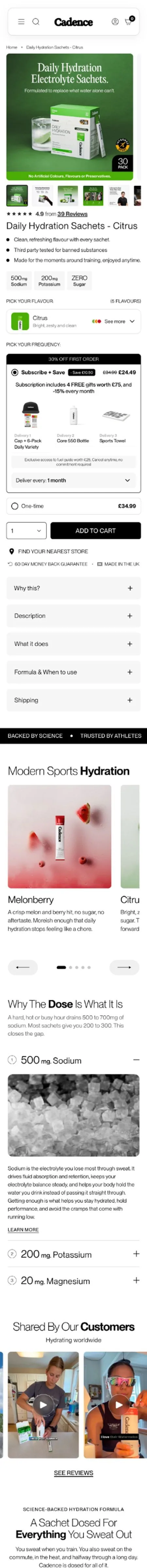 Sachets — Daily Hydration Sachets - Citrus mobile