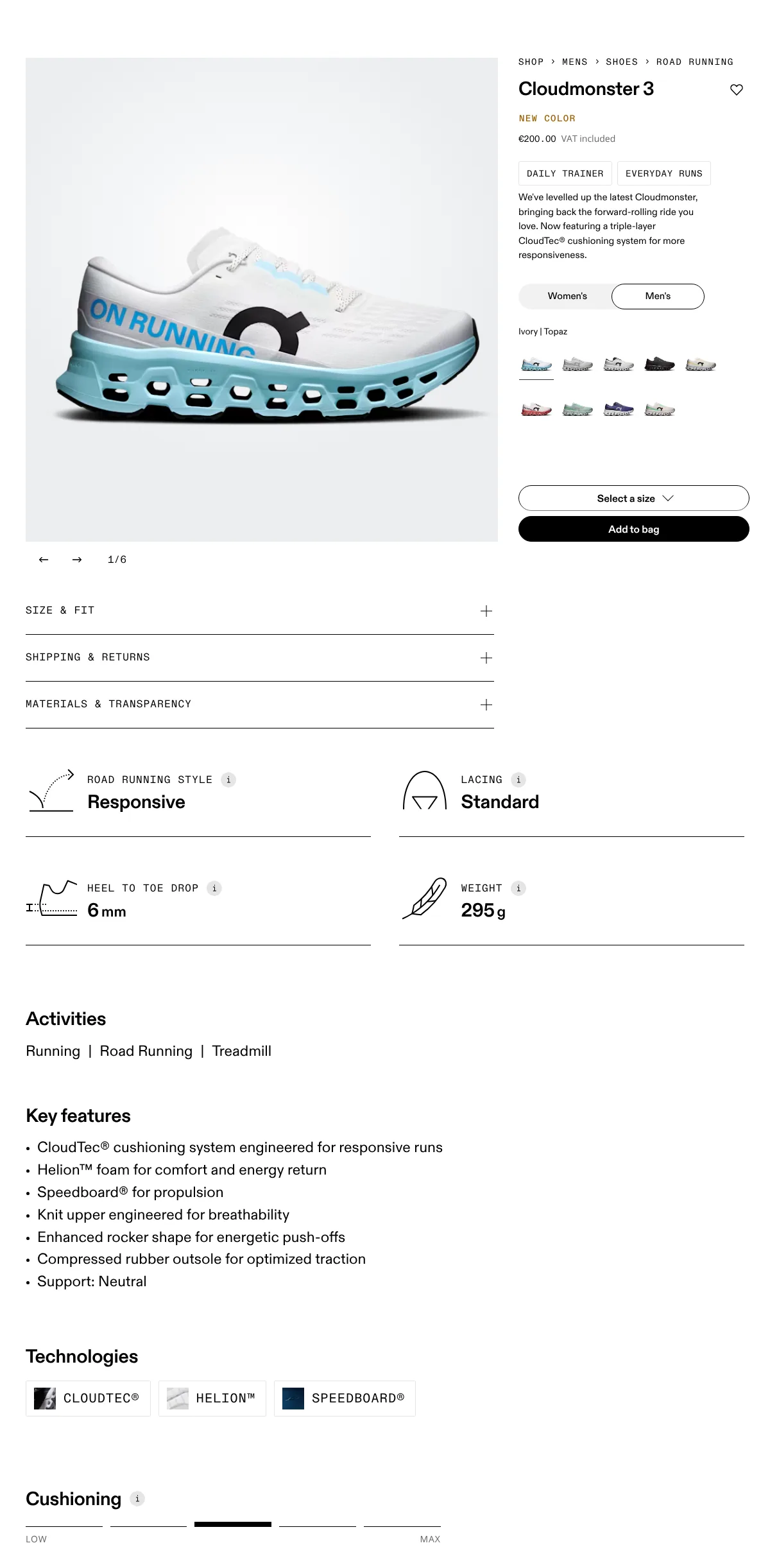 On — Men's Cloudmonster 3