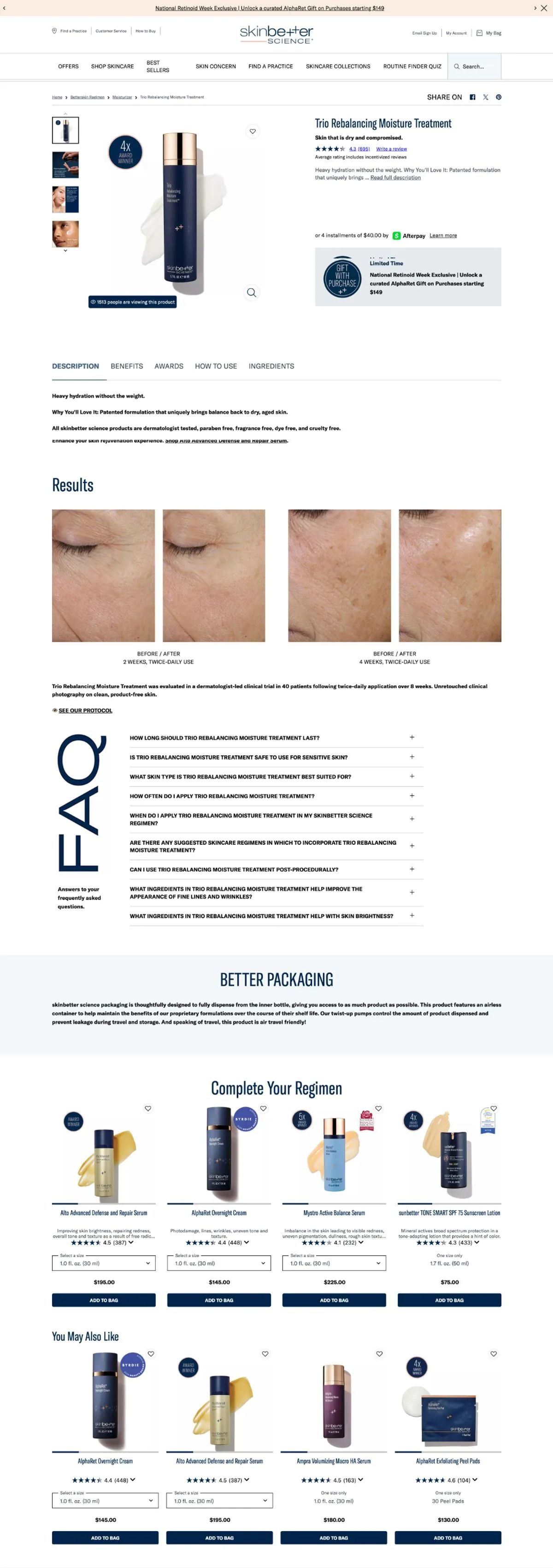 Skinbetter — Trio Rebalancing Moisture Treatment M012